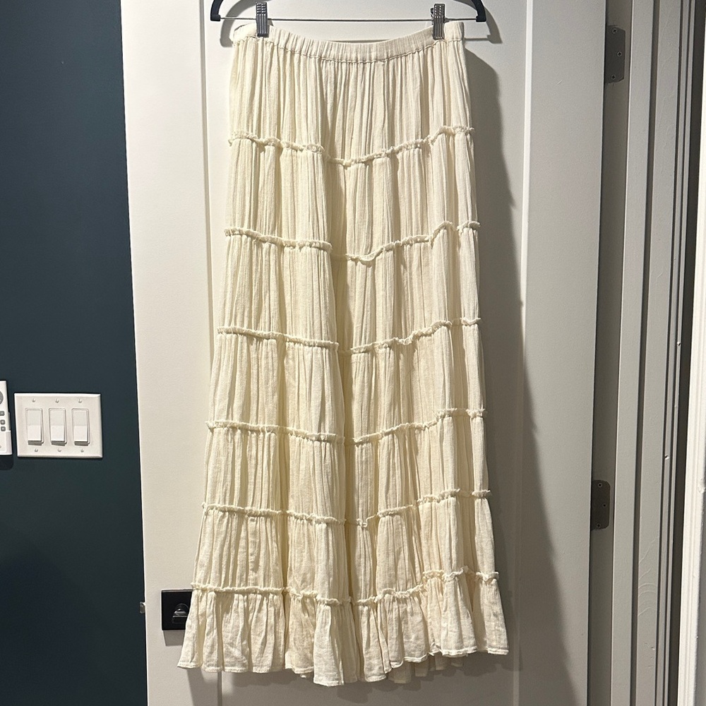 Denim Supply Ralph Lauren Cream Maxi Skirt
